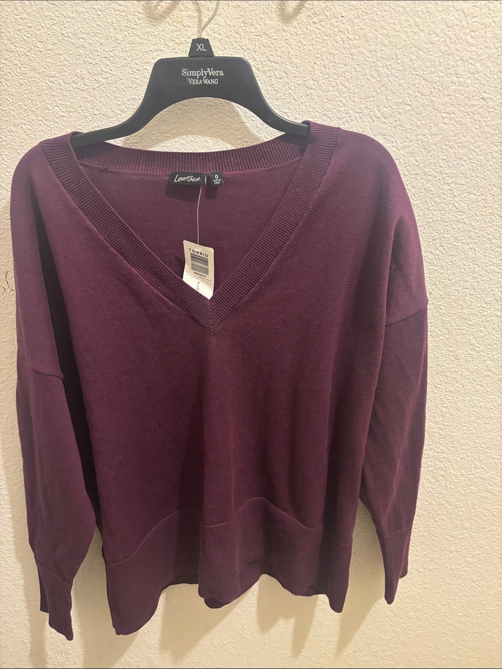 torrid Plum V-Neck Sweater